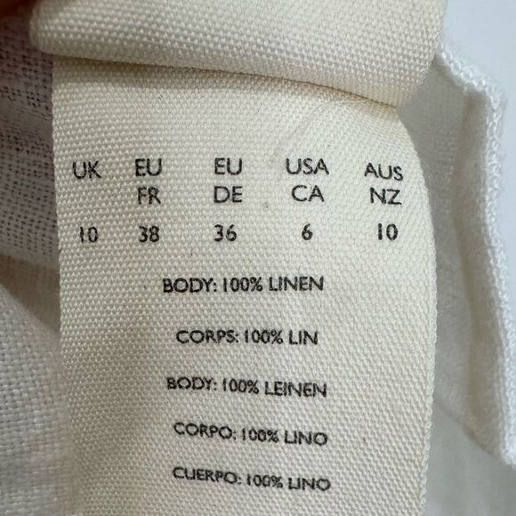 NWT VRG GRL Valeria Linen Top White - Picture 16 of 16